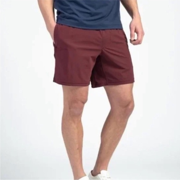 Rhone Essentials Training Shorts 7" Men's XXL Maroon Athletic Leisure Shorts - Picture 2 of 11
